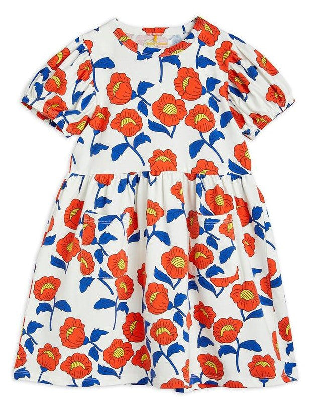 mini rodini flower dress Mini Rodini Girls Daisy Print Dress in Multicolour