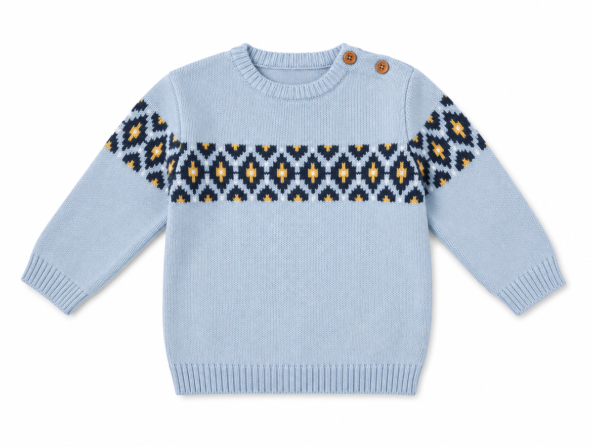Tutto Piccolo Blue Sweater 1853W26