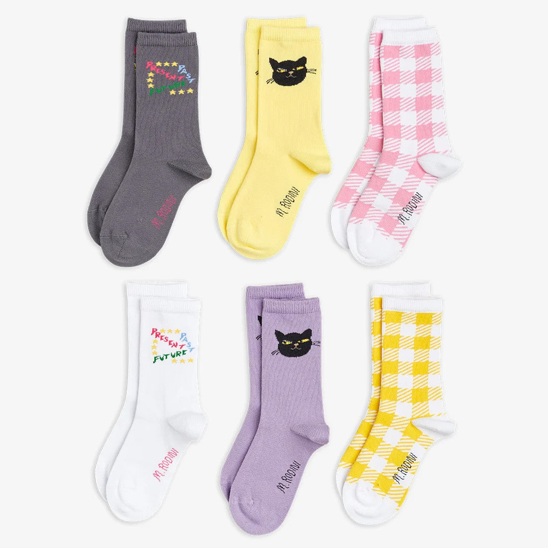 MINI RODINI Past, Present, Future 6-pack Socks 2266010600
