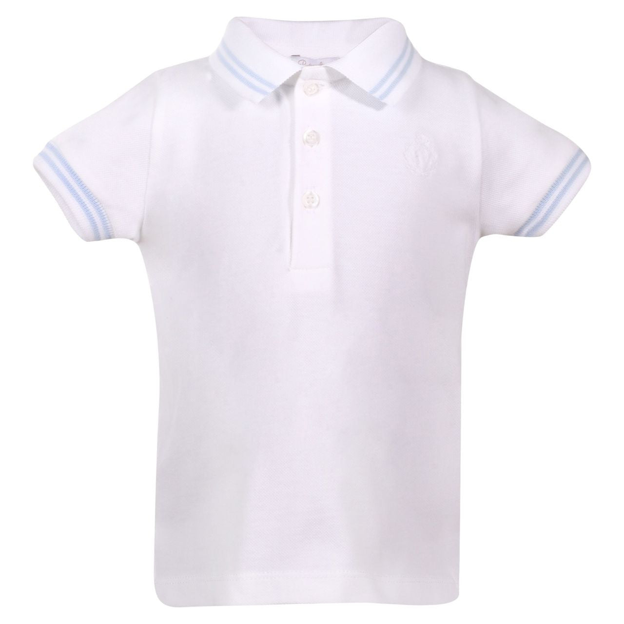 Patachou White Pique Polo