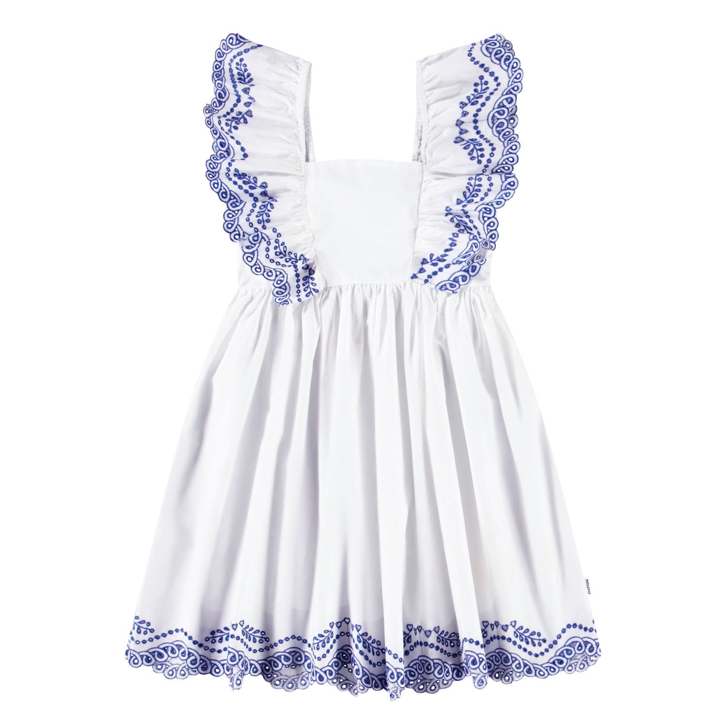 MOLO-Girls White Broderie Anglaise Dress