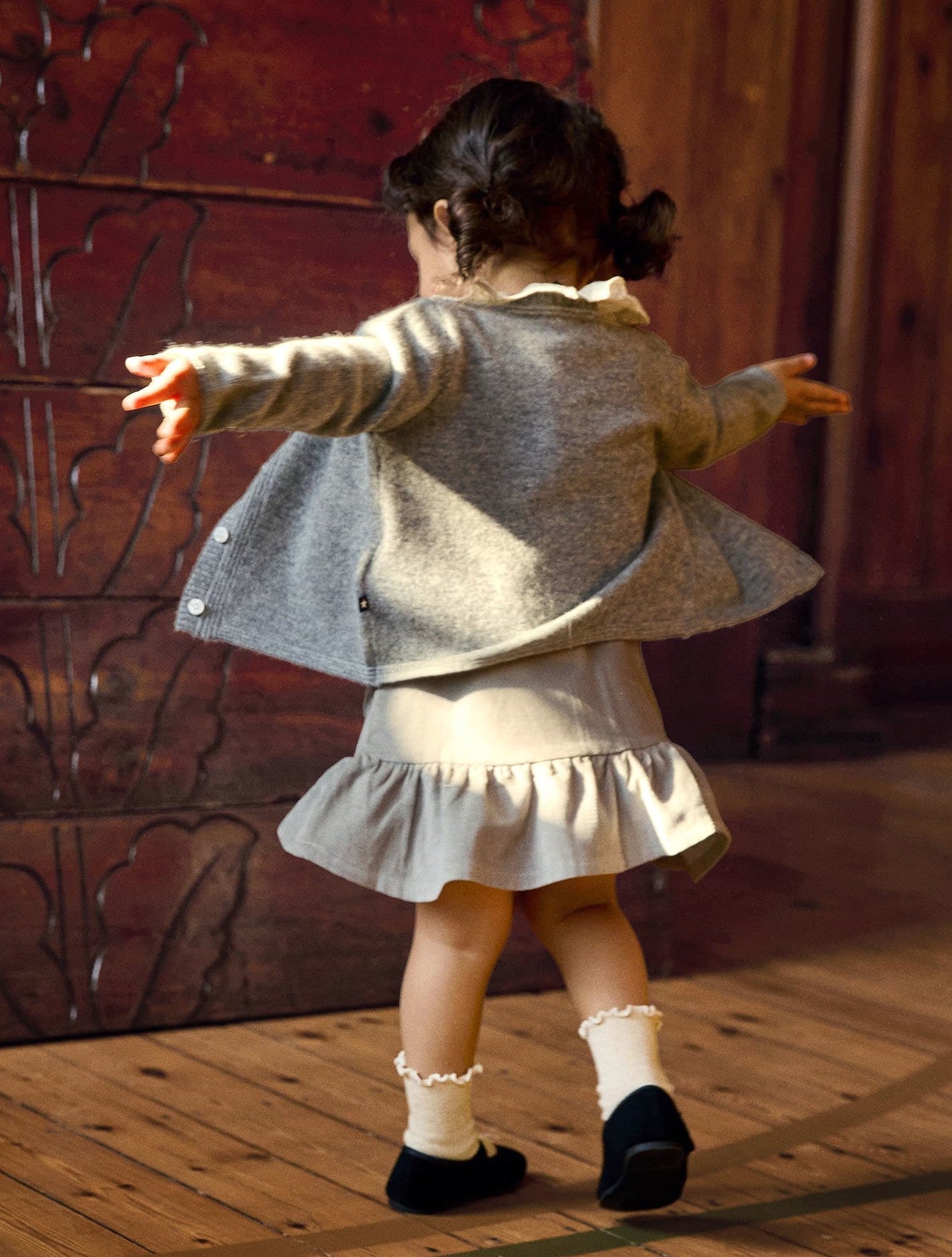 MOLO Girls Gita Cardigan - Grey Mélange
