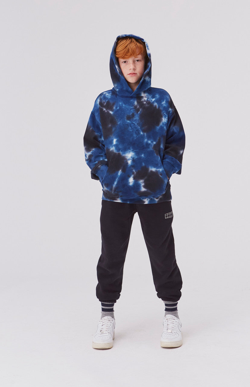 MOLO Matt Hoodie - Black Blue Dye