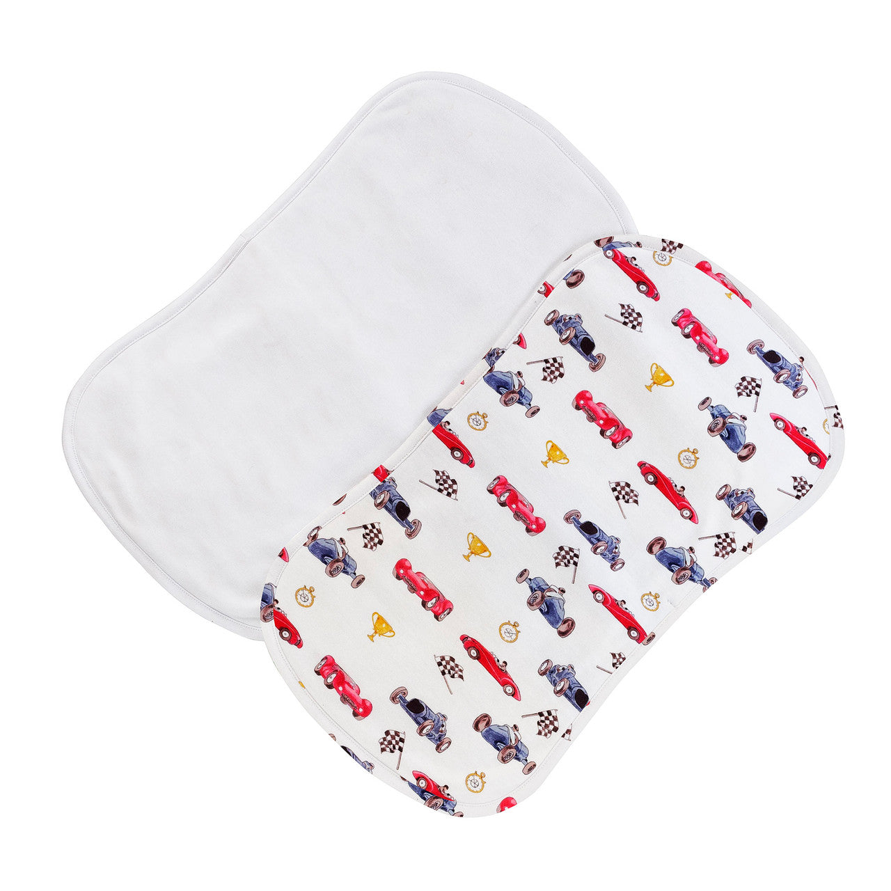 Baby Club Chic Burp Cloth Set - Vintage Racing Cars
