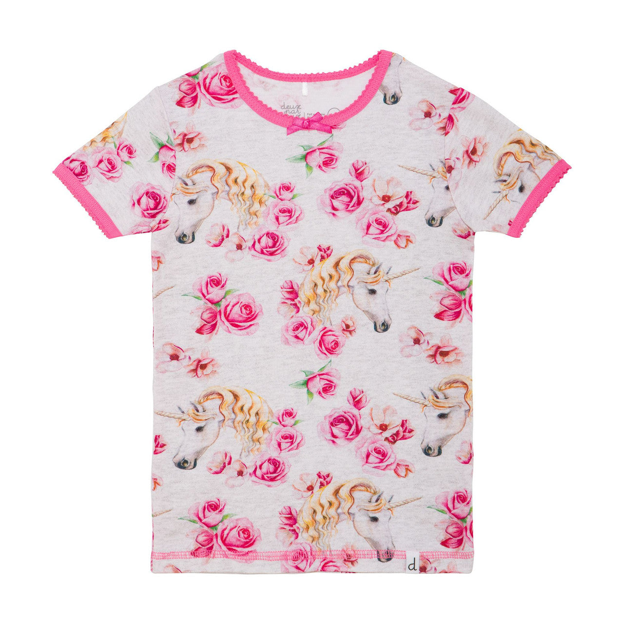 Deux par Deux Girls Floral Unicorn D30PG11
