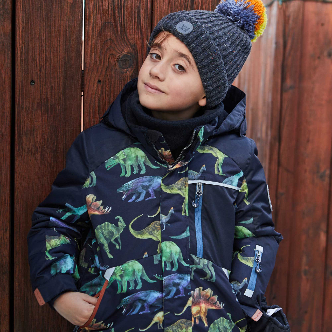 Deux Par Deux Dino Jacket and Snowpants Set
