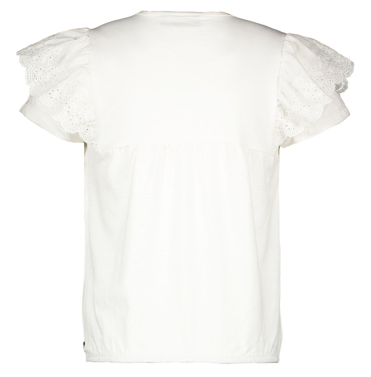 LIKE FLO Eyelet Ruffle Top