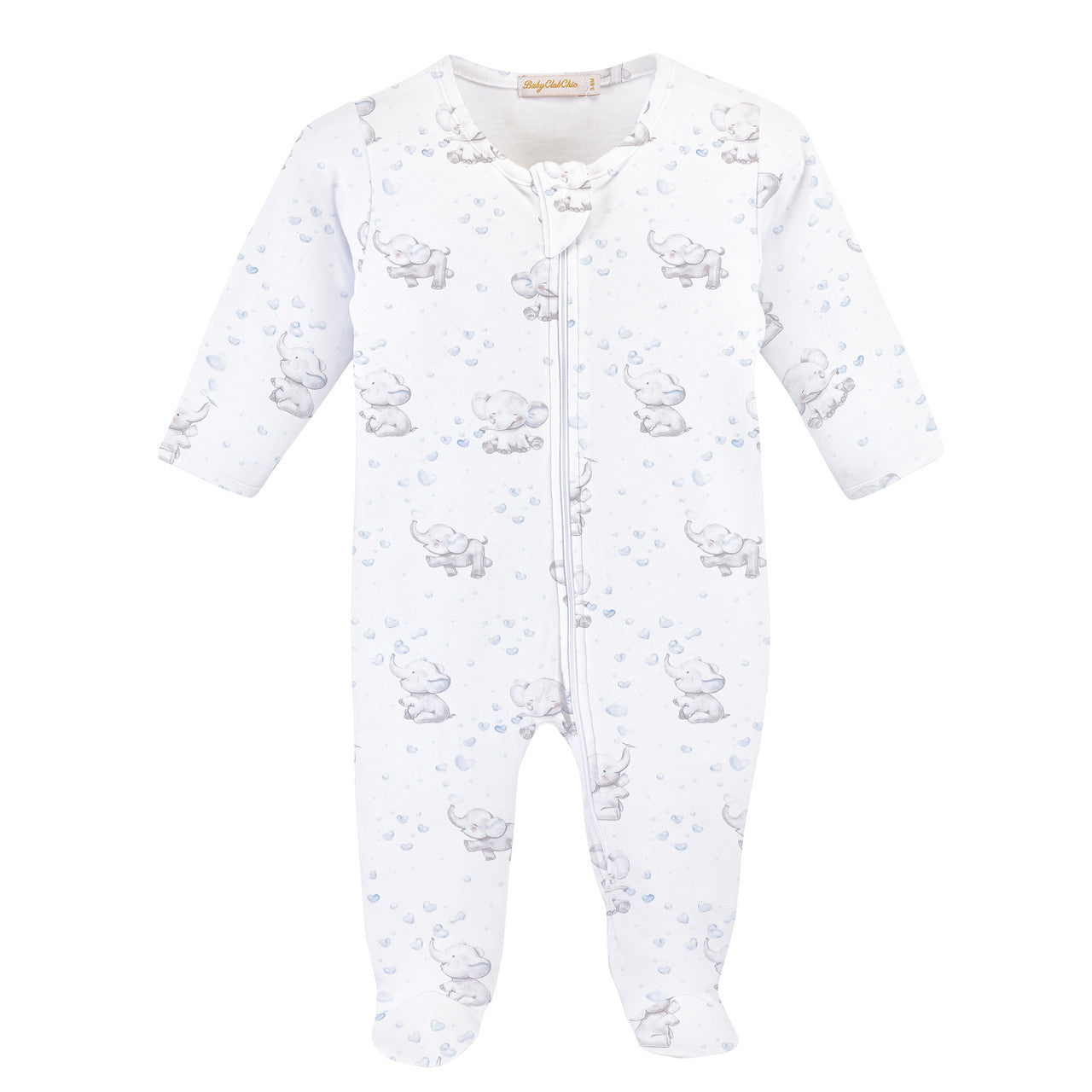 Baby Club Chick Footie - Bubbly Elephant Blue