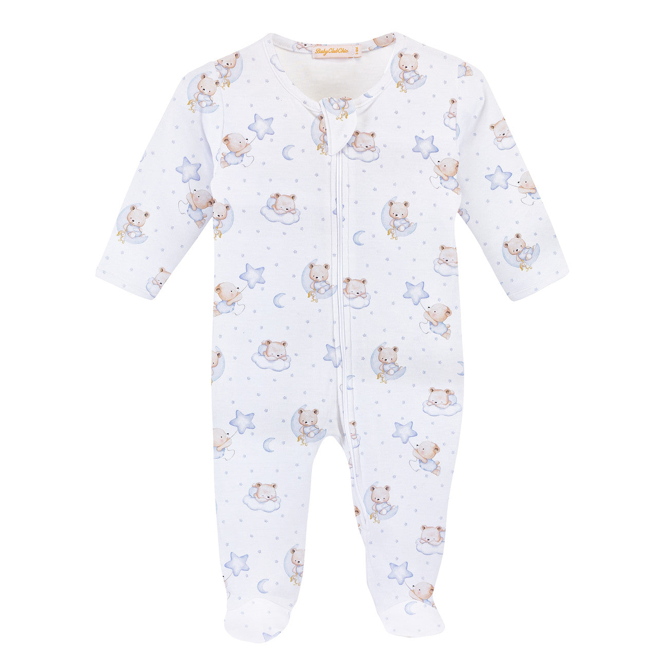Baby Club Chic Footie - Sleep Tight Bear Blue