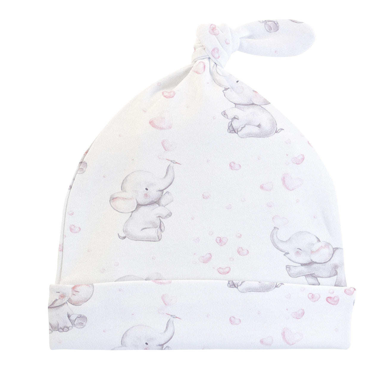 Baby Club Chic Bubbly Elephant Pink Hat with Knot
