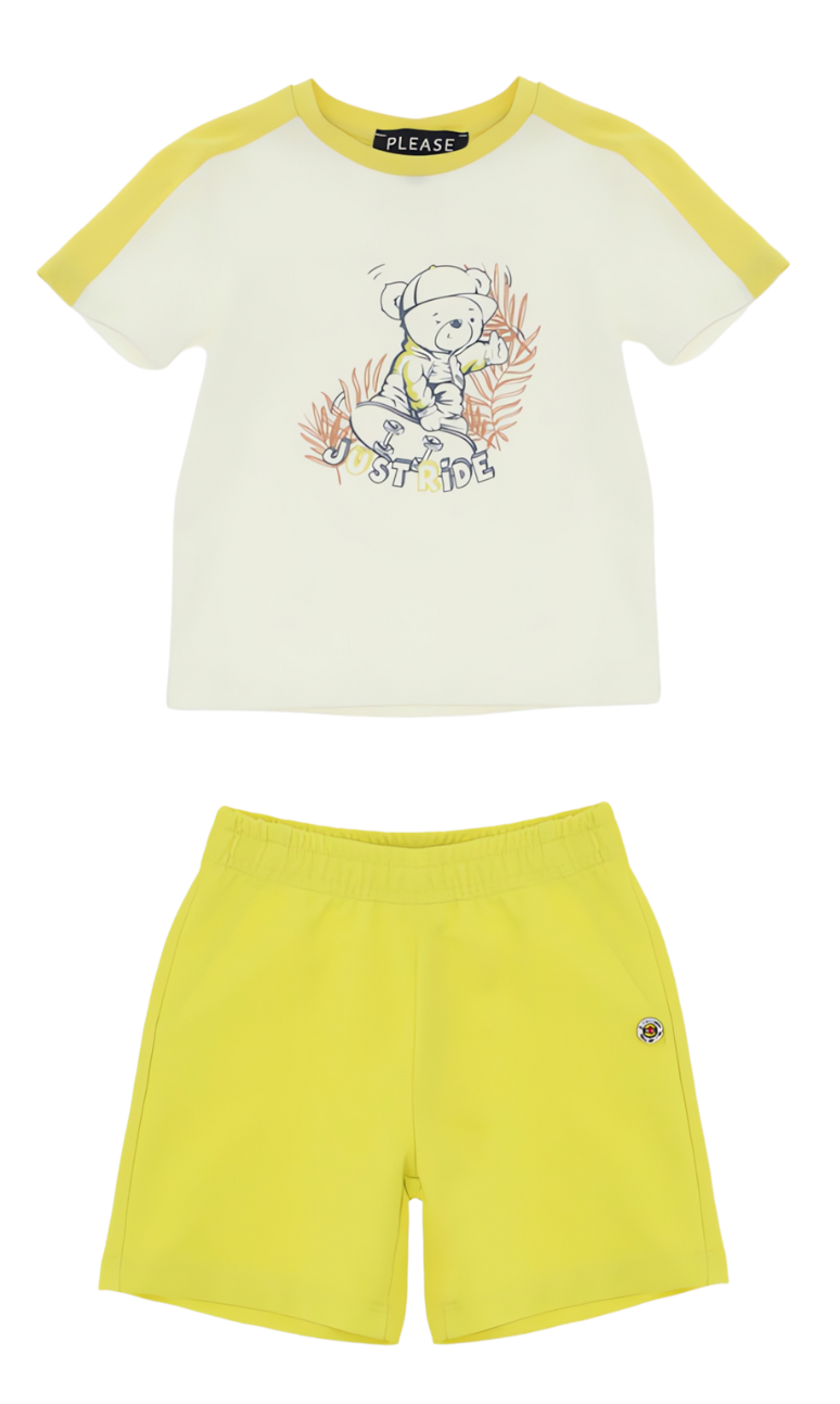 PLEASE Lime Top & Shorts Set KB05030