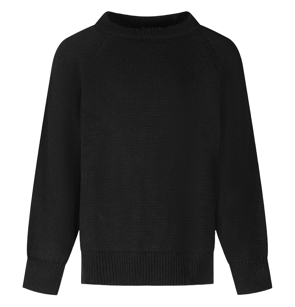 PLEASE Black Knit Sweater NBC0230 – Le Petit Kids