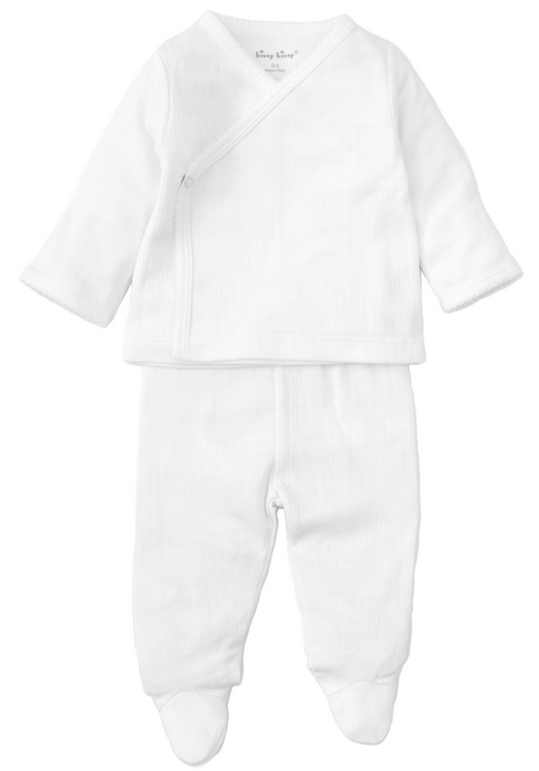 Kissy Kissy Pointelle Cross Tee & Pant Set