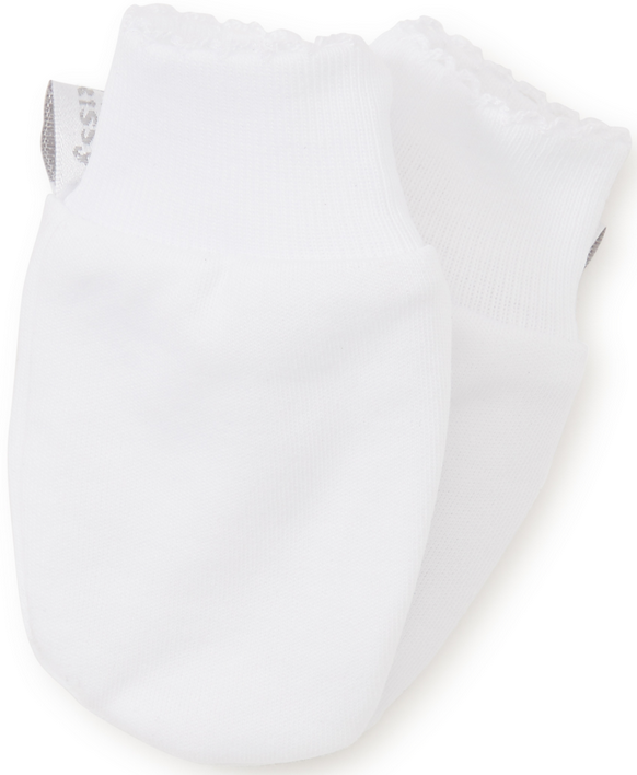 Kissy Kissy Baby Mittens with White Trim
