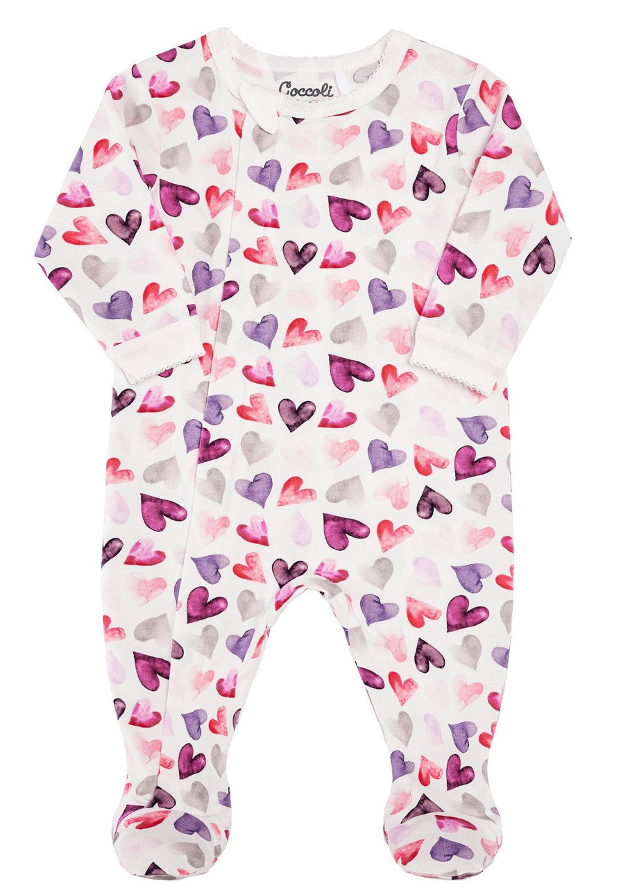COCCOLI Girls Hearts Footie PZM5512