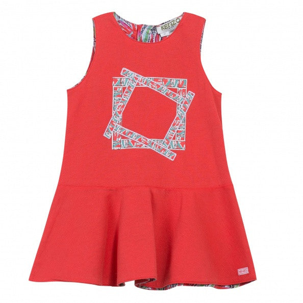kenzo red dress Kenzo Womens Size Large Red Knit Stretch Lace and Hole Fit and Flare Dress