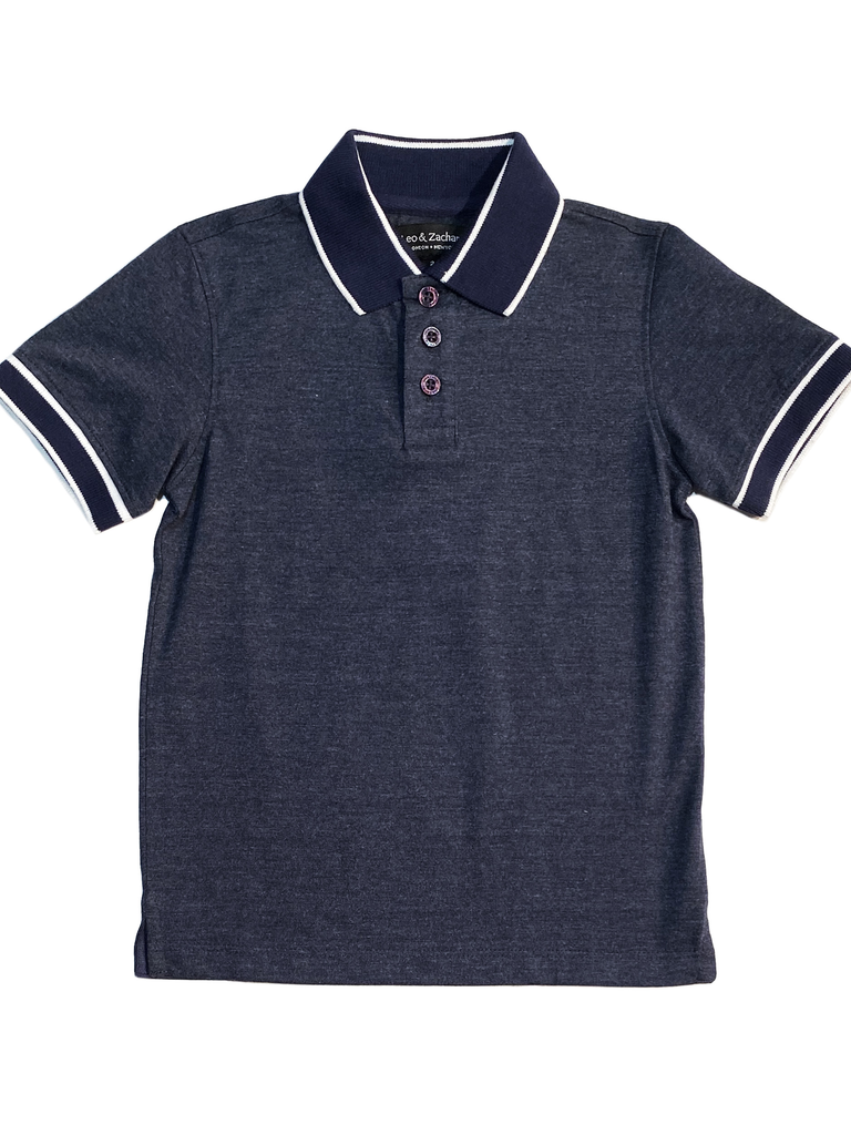 Leo & Zachary Blue Polo