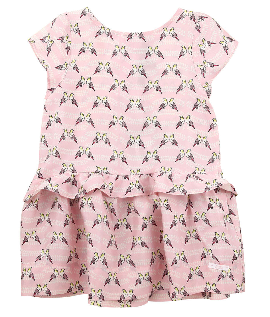 lili gaufrette pink dress Lili Gaufrette - Girls Pale Pink Knitted Cotton Dress with Bow