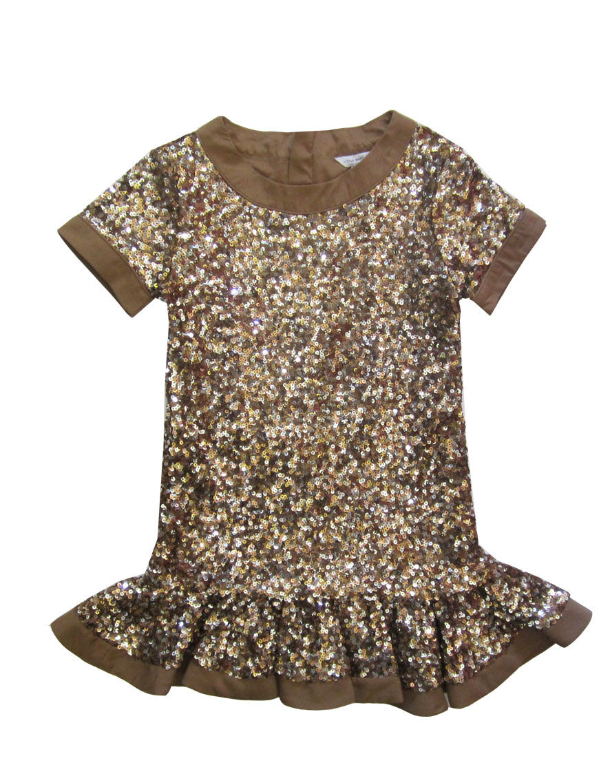 marc jacobs gold dress Marc Jacobs V-Neck Sequin Knit Mini Dress