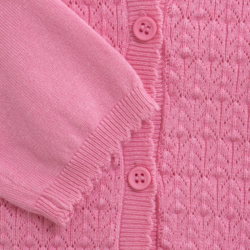 CREAMIE Pointelle Rosebloom Cardigan 822949 dress
