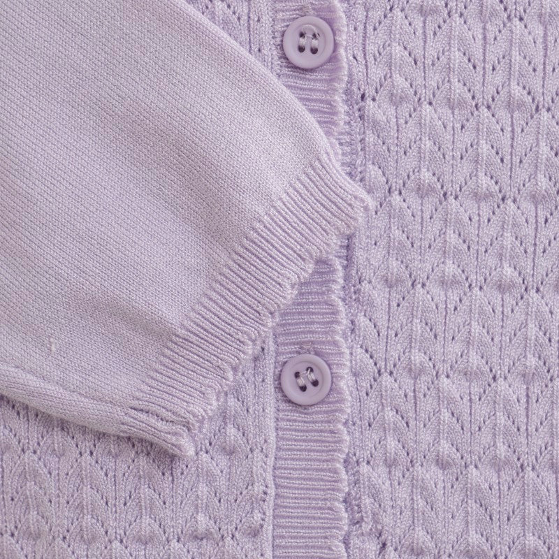 CREAMIE Pointelle Orchid Cardigan 822949 dress