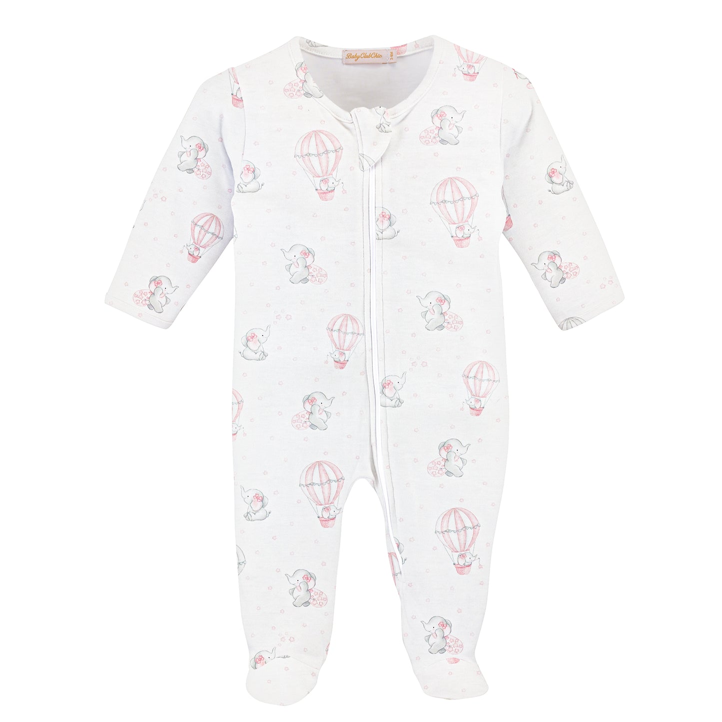 Baby Club Chic Footie - Dreamy Air Balloons Pink