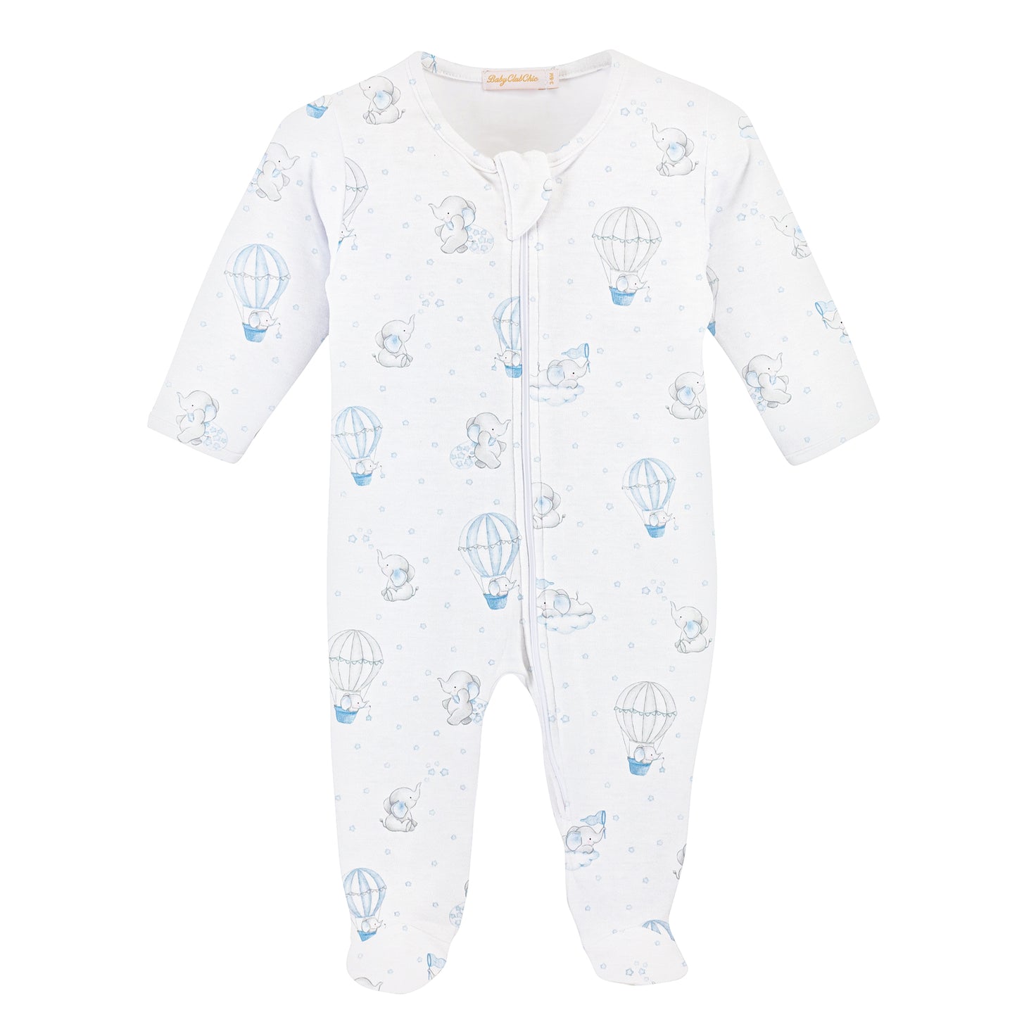 Baby Club Chic Footie - Dreamy Air Balloons Blue