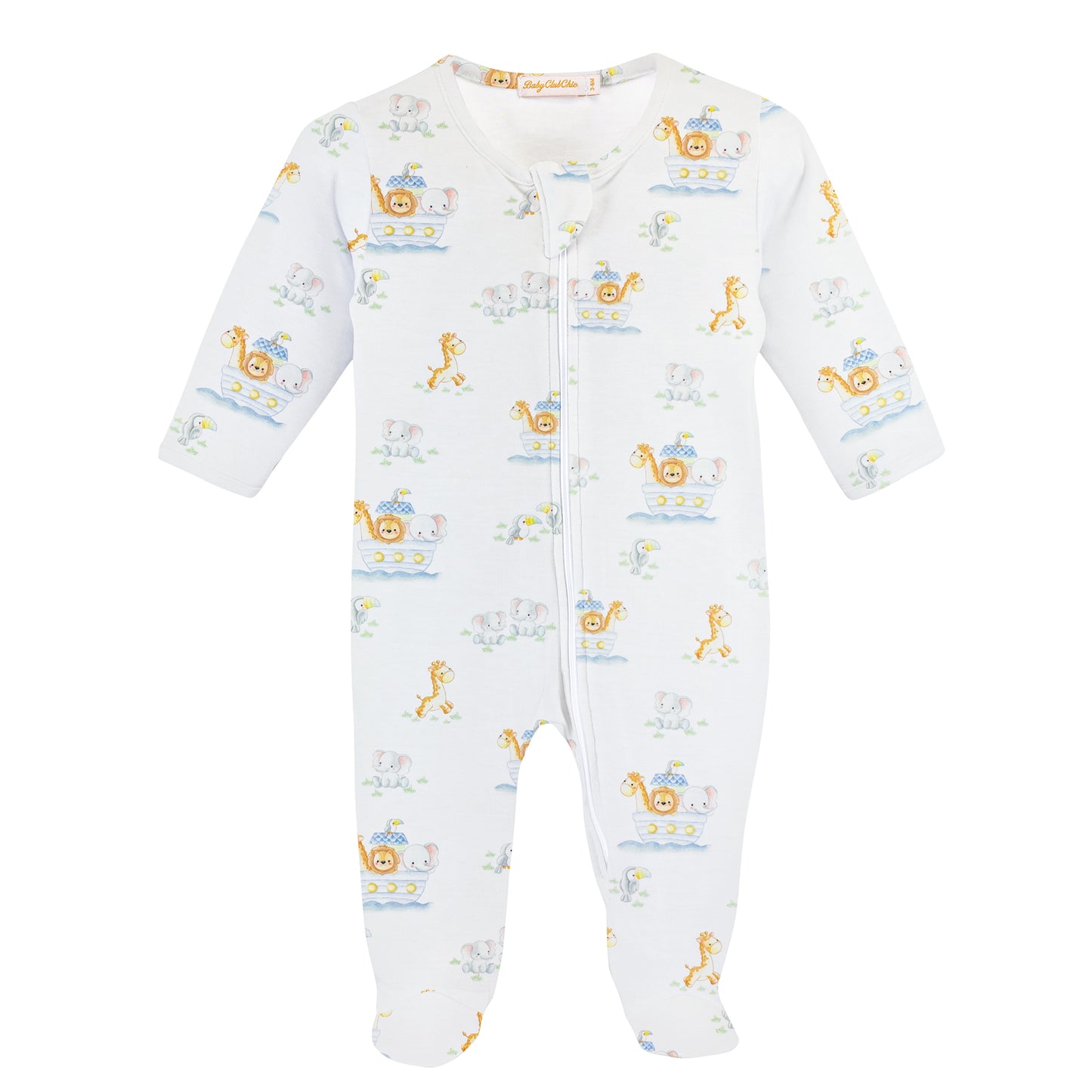 Baby Club Chic Footie - Noah's Arc Blue