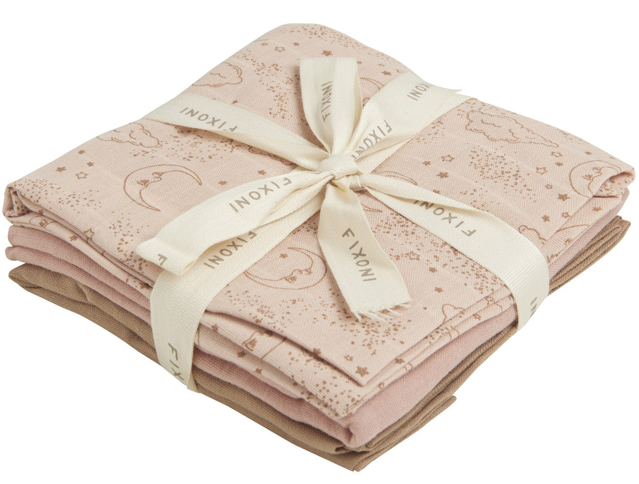 FIXONI Muslin Pink 3-pack Blankets
