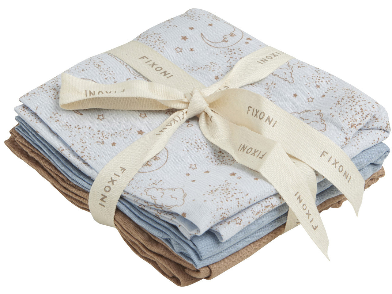 FIXONI Muslin Blue 3-pack Blankets