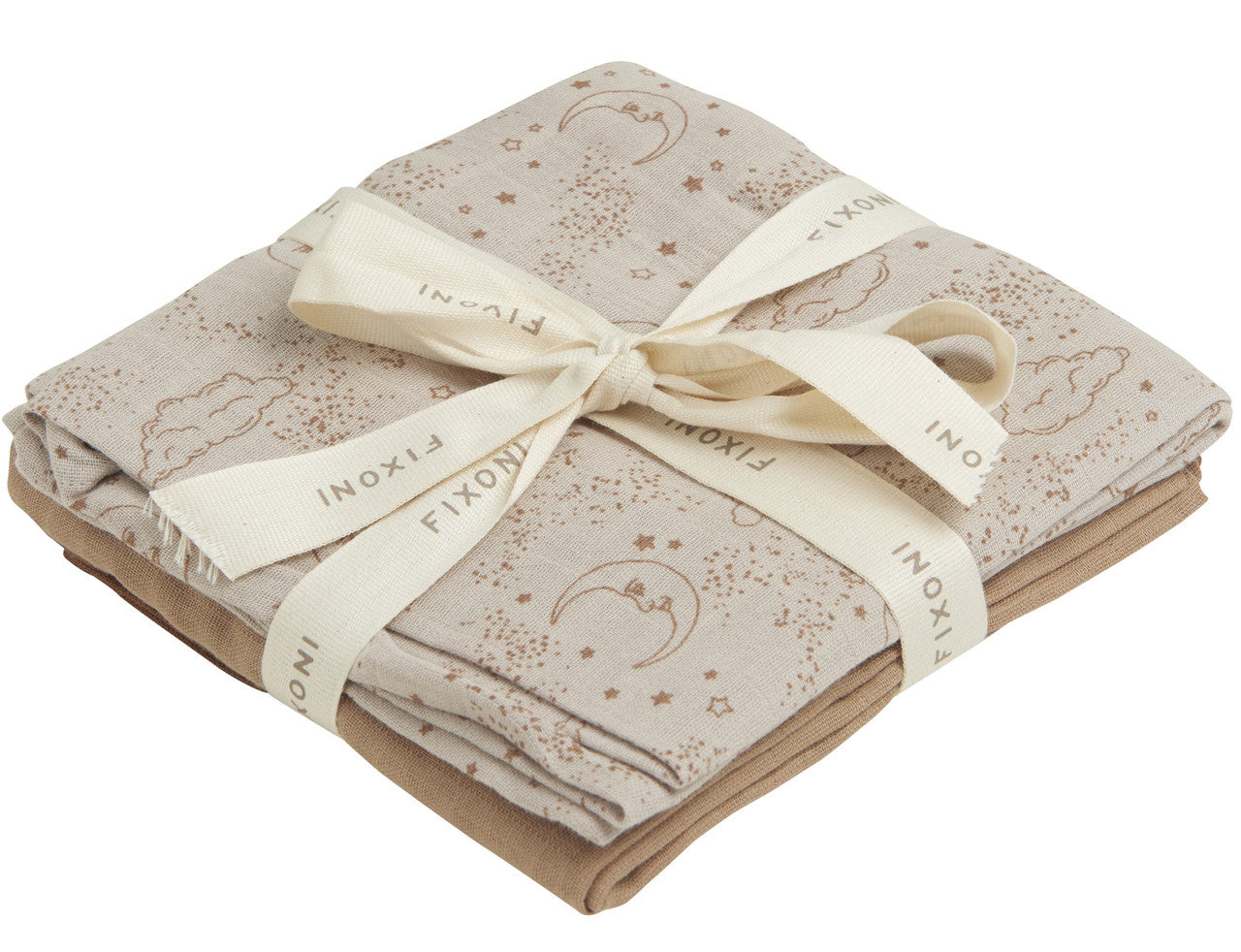 FIXONI Muslin Beige 3-pack Blankets