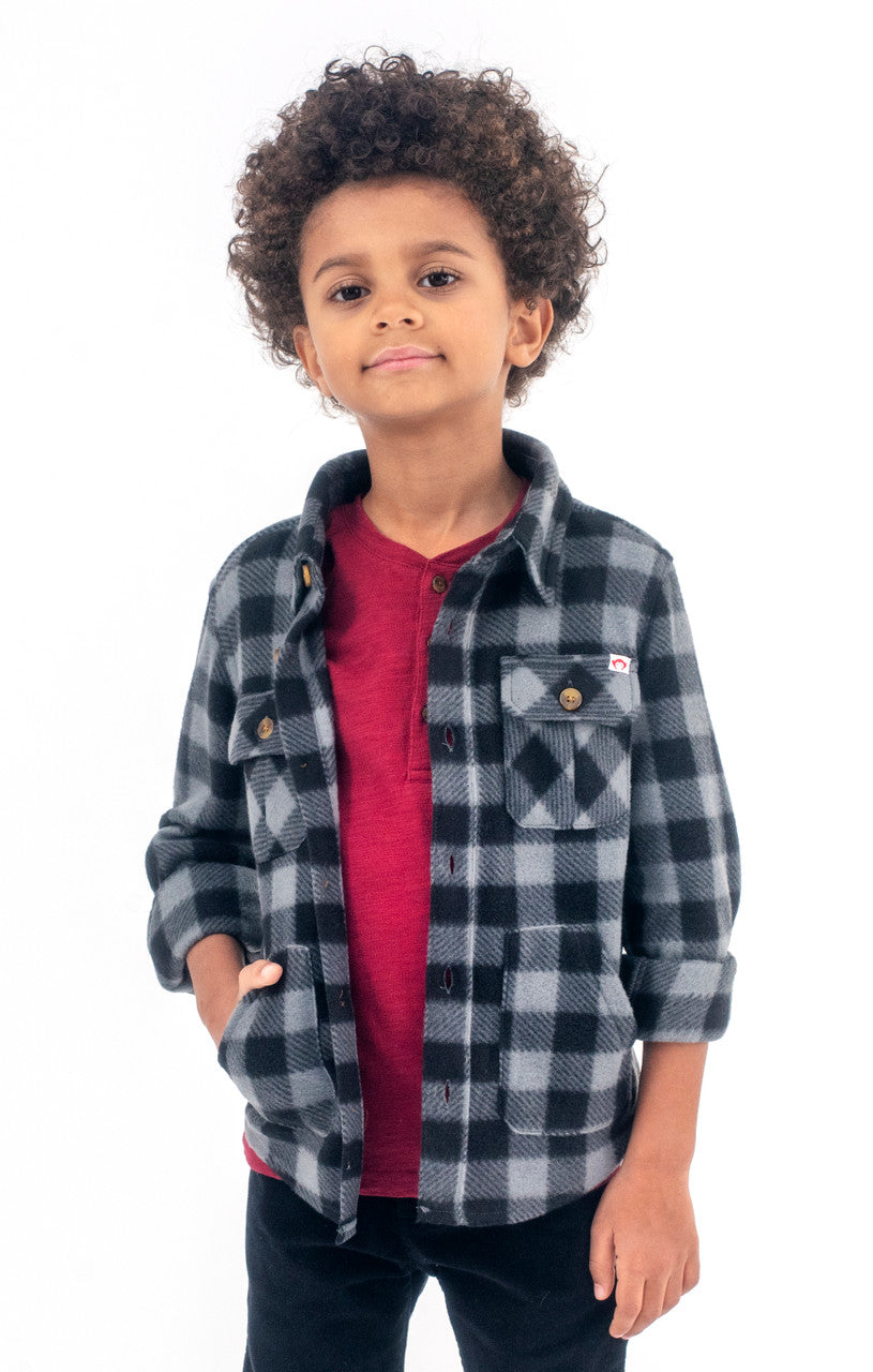 Appaman Grey Snow Fleece Shirt