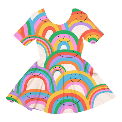  ROCK YOUR BABY Happy Rainbow Dress (TGD23424-HR)