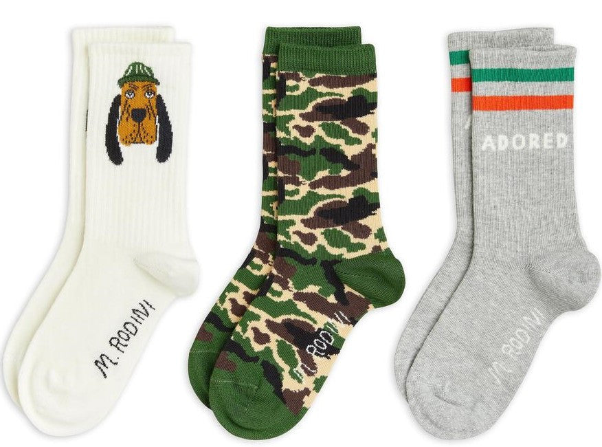 MINI RODINI Bloodhound Socks 3-pack 2416010900