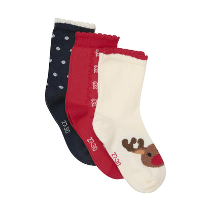 Minymo 3-Pack Socks Raindeer 123750