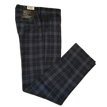 Leo & Zachary Teal Plaid Dress Pants