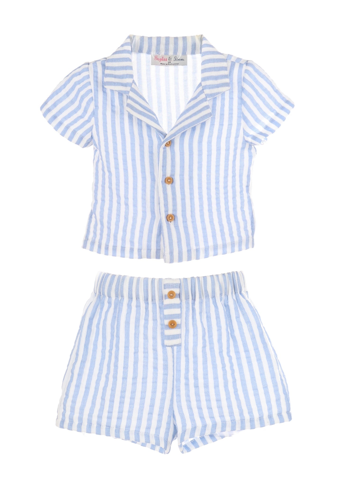 Boys Striped Shirt and Shorts 26SS54