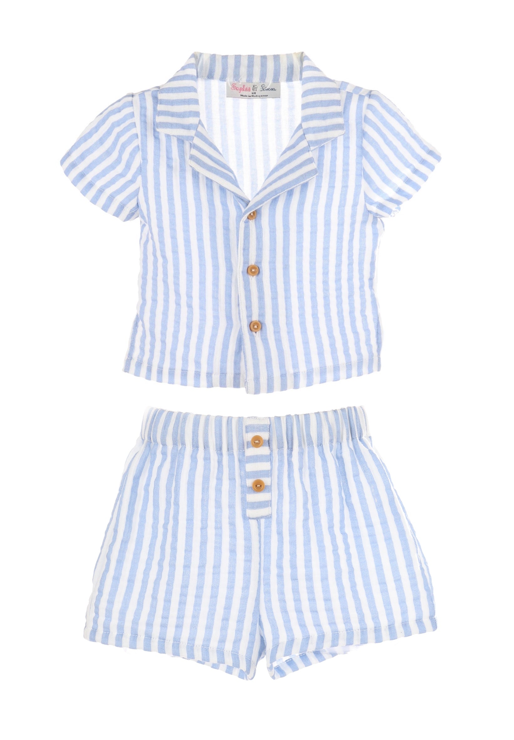 Boys Striped Shirt and Shorts 26SS54