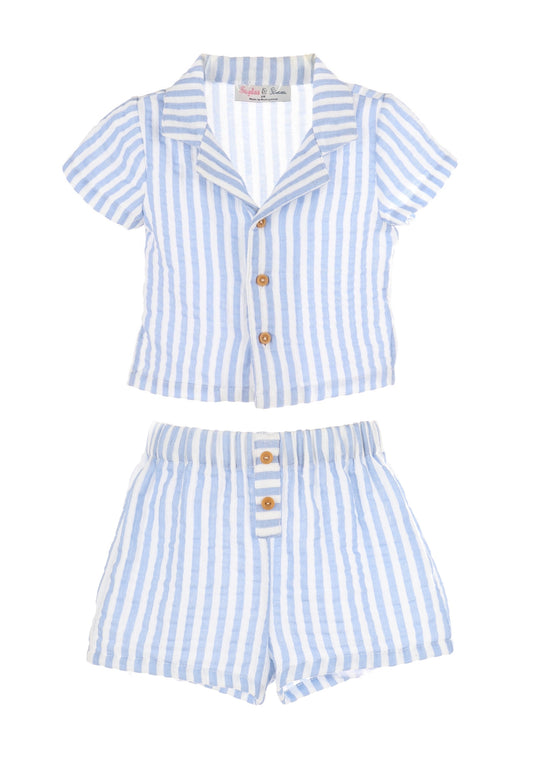Boys Striped Shirt and Shorts 26SS54