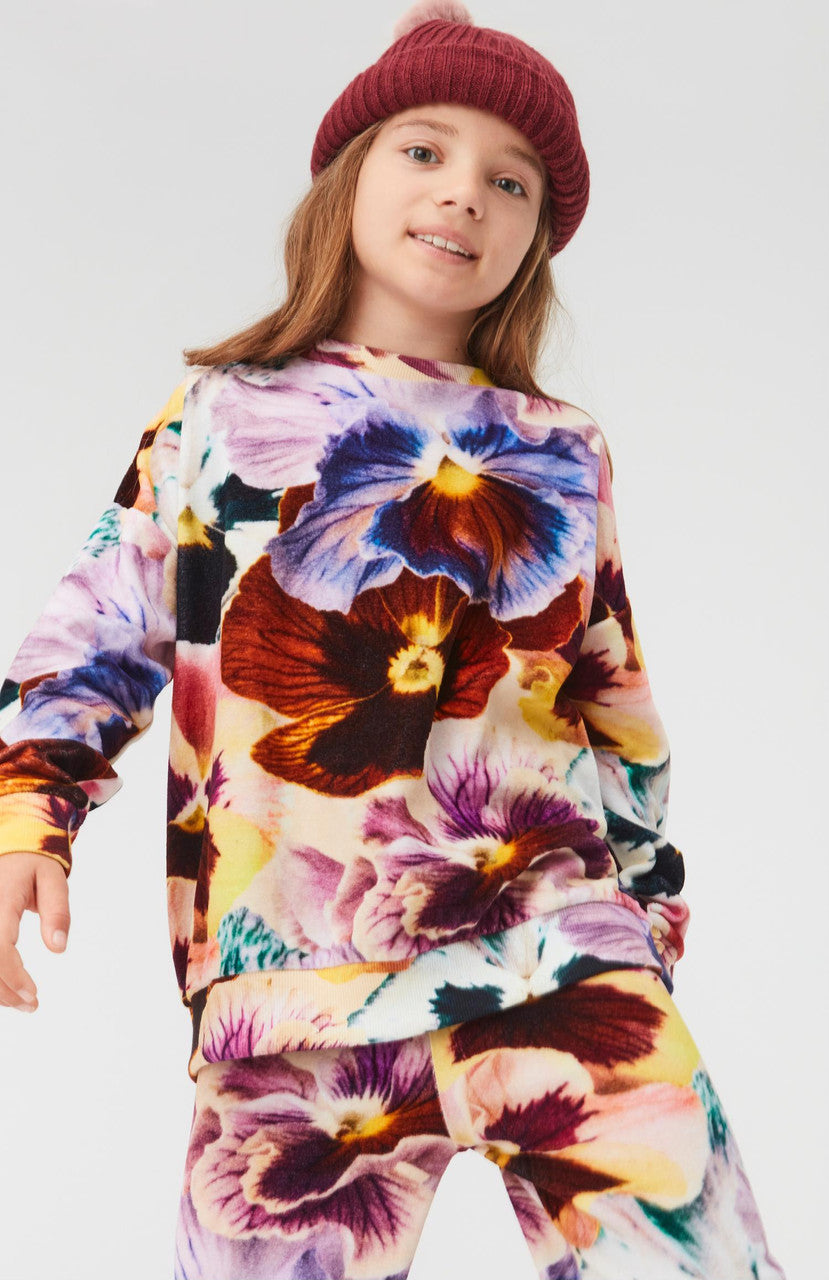 MOLO Mika Top - Floral Velour (2W21J201-6382)