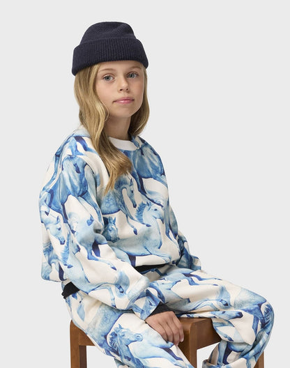 MOLO Marge Sweatshirt - Blau Ponies