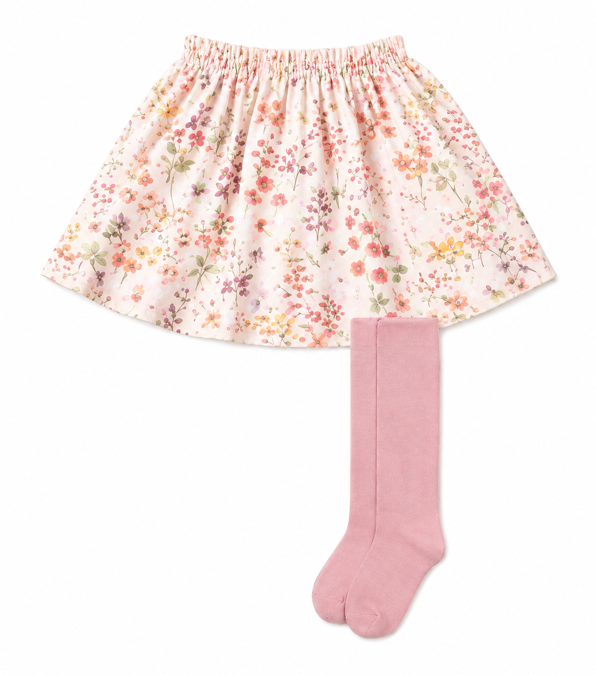 Tutto Piccolo Floral Skirt & Socks 3671W26