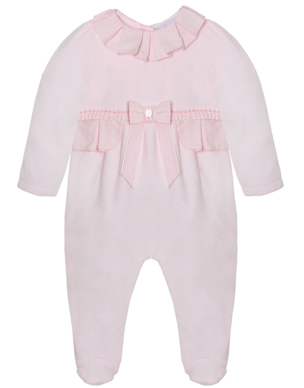 Patachou Pink Velour Footie 3733034