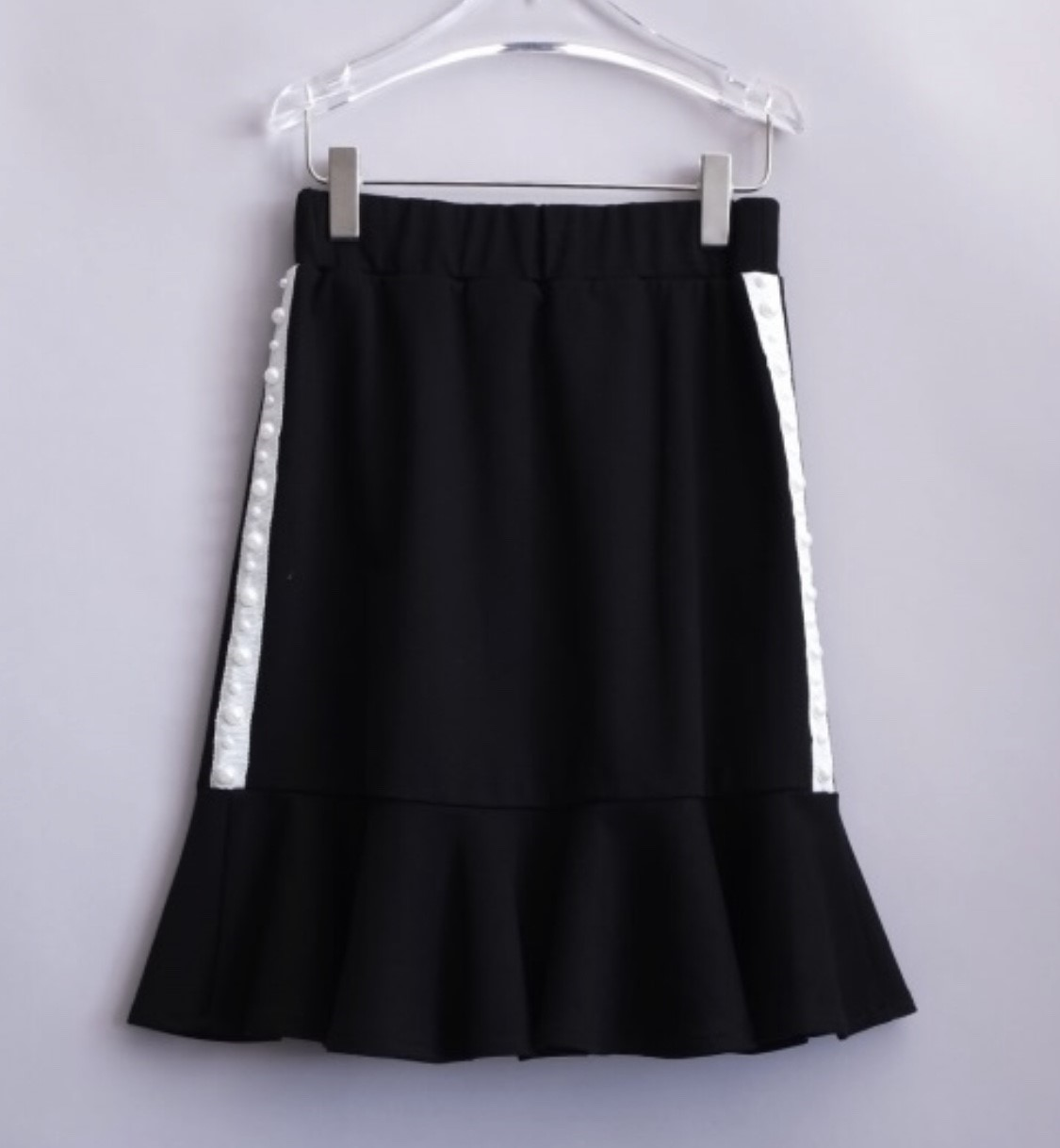 T-Love Black Skirt with Pearls (84030-black)