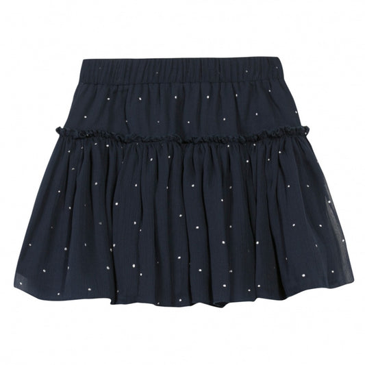 3Pommes navy chiffon skirt. 