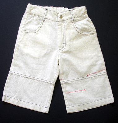 3Pommes white bermudas