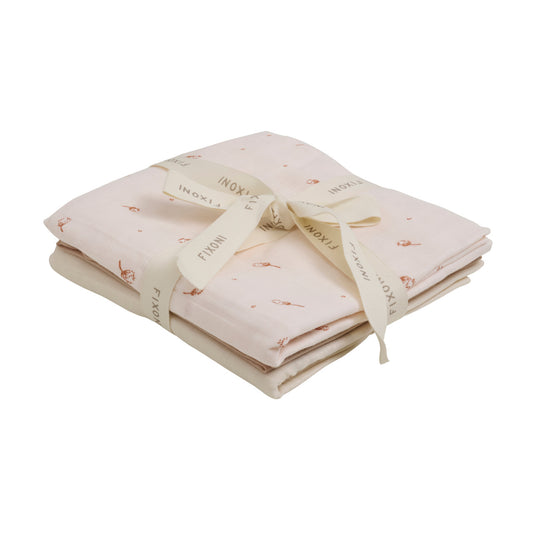 FIXONI Silver Peony 3-pack Blankets 