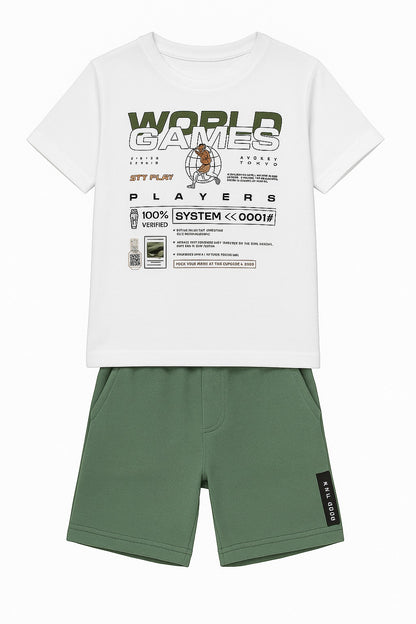 KAMYLUS Boys Top & Shorts Set 47087