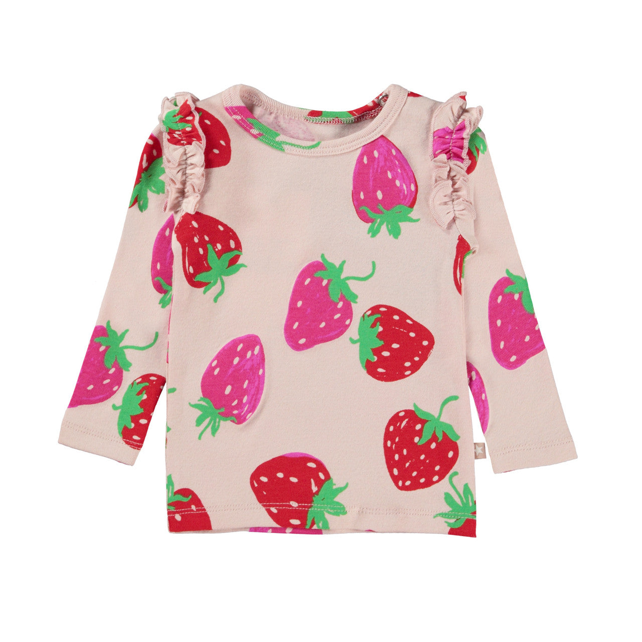 MOLO Girls Emma Top - Strawberries Mini (4S23A401-6752)