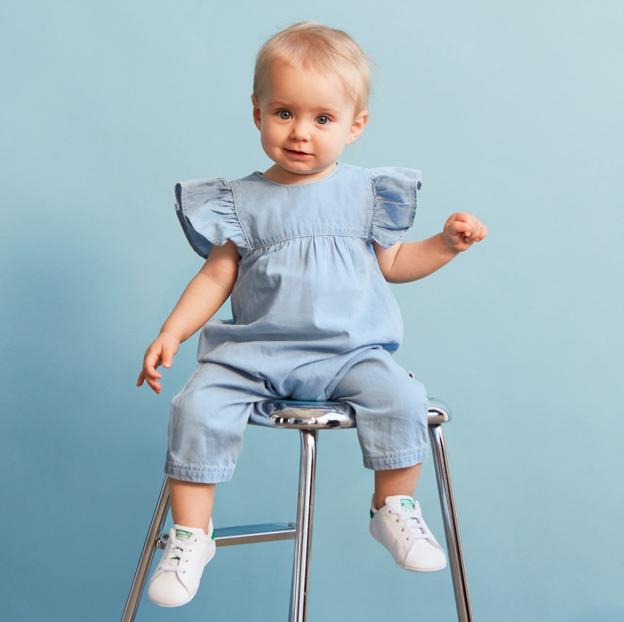 MOLO Fifi Romper - Light Washed Blue (4S23B802-8096)